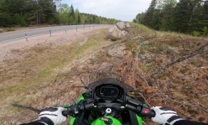 Rider Goes Off Road After Hitting Bump Mid Corner