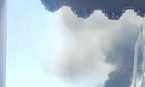 Car Burning After Crash