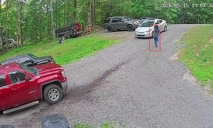 Delivery Driver Forgets to Put Car in Park