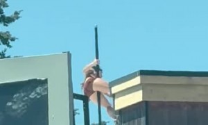 Rooftop Pole Dancing Practice