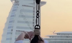 Hair Hanging at Sunset in Dubai
