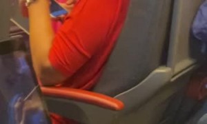Mom Forgets to Plug in Her Headphones on the Train