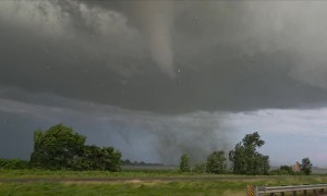 Tornado in Effingham Illinois Almost Flips Semi-Truck