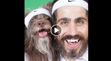Woah! Man And His Dog Dress Alike And Look So Similar