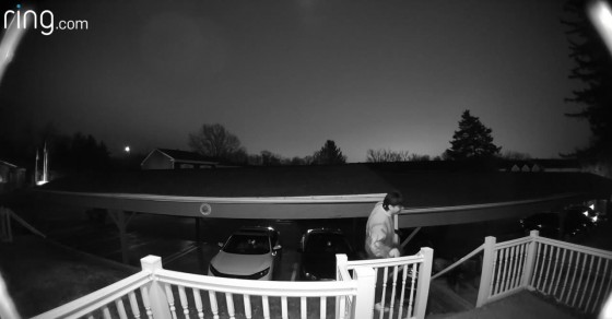 Doorbell Camera Captures Drunk Guy Falling Over Railing - Sharedots