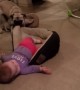 A Puppy And A Baby Fight For A Place To Sleep Is Too Cute To Handle