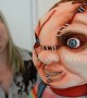 A life-size Chucky doll made of CAKE terrifies punters at a bakery for Hallowe\'en