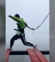 Lucky escape as safety cord slips off harness at high-altitude Chinese theme park