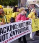 Hundreds protest at Preston Prison over jailing of anti-frackers