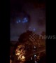 Mysterious blue lights move in flying wheel formation over Moscow