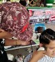 Indonesian barbers hold charity hairdressing fair for Palu tsunami victims
