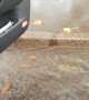 Storm Callum turns car park into a river