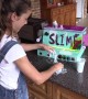 Kid inventor makes her very own slime ingredient dispensing machine