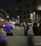 Eccentric man with megaphone shouts at jay-walkers in London