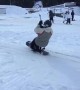 Snowboard lift fail