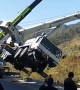 Thrilling scene as crane driver jumps off falling machine during rescue attempt