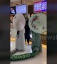 Half-snake, half-human Halloween costume scares shoppers at Beijing mall