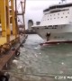 Shocking moment a ferry crashes into Barcelona port