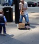 6-year-old performs spontaneous dance routine with street performer