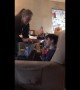 Emotional moment boy opens present his grandmother bought him before she died