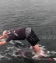 Canadian man dragged along lake in hilarious water skiing fail