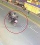Brazen thieves snatch handbag from woman riding motorcycle