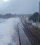 Incredible footage of a storm hitting train tracks in Dawlish