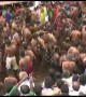 Indian villagers throw dung at each other for good luck in smelly festival