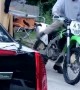 Dog Hops Onto Motorcycle for Ride