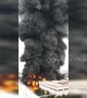 Pillar of black smoke spews from huge fire at Chinese industrial park