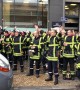 French firefighters perform Icelandic viking clap during Lyon protest
