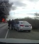 Semi Truck Bursts into Flames After Collision