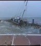 Massive storm sends yacht sinking to bottom of Russian harbour