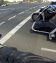 Dog Riding in Motorcycle Sidecar