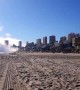 Time-Lapse of Cloud Bank Enveloping Beach