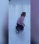 Cute Little Girl has Trouble Ice Skating