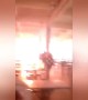 Students flee when explosive electrical fire breaks out at university canteen