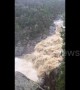 Waterfall turned into cascading rush of water as torrential rain lashes Australian state of Victoria