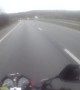 Car Overtaking Motorbike in Same Lane