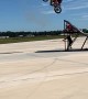 Jumping a Bi-Plane on a Motorcycle