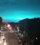Crazy Blue Lights Surprise New Yorkers