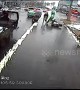 Billboard collapses, crushes motorcyclist beneath it in southwest China