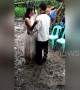 Newlyweds have 'muddy' first dance in typhoon-hit village