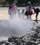 Guatemalan authorities investigate new volcanic crater in tourist hot-spot lagoon