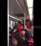 LA teachers break into rally chants on Metro enroute to second day of strikes