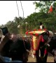 Agitated temple elephant in India temple runs amok amidst devotees during popular festival