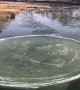 Interesting Floating Ice Disc Formation