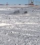 Snowmobile Dumps its Rider and Keeps Rolling