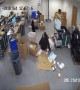 Workplace Fall Captured on Security Camera