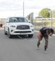 Guy Pulls Car While Doing Handstand